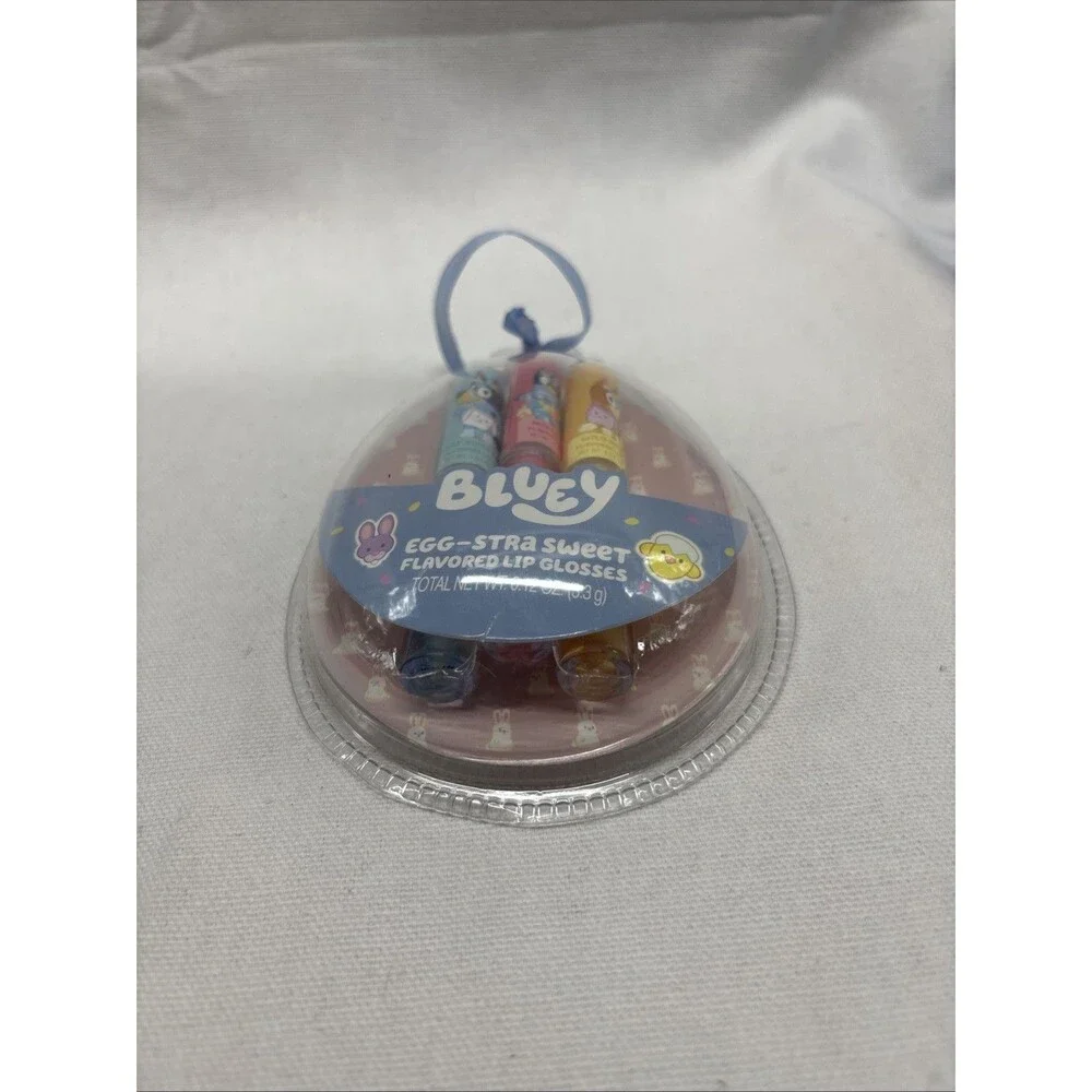 Bluey Egg-Stra Sweet Flavored Lip Gloss Set 3 Ct Easter New Shelf Wear